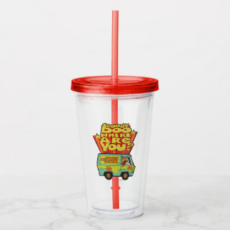 Vaso Acrílico Scooby-Doo | "¿Dónde Estás?" Retro Personalizado V