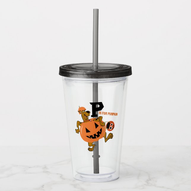 Vaso Acrílico Scooby-Doo | P es para Calabaza (Anverso)