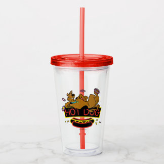 Vaso Acrílico Scooby-Doo Rótulo de neón de perro caliente