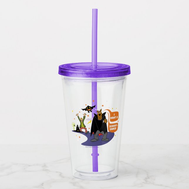 Vaso Acrílico Scooby-Doo| Se prohíbe un aperitivo escocés (Anverso)
