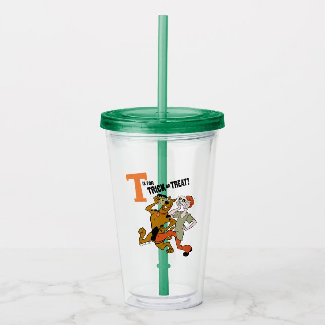 Vaso Acrílico Scooby-Doo | T es para Truco o Tratamiento (Anverso)