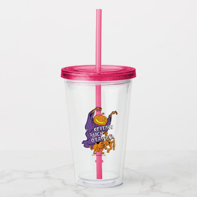 Vaso Acrílico Scooby-Doo | Venganza de la linterna de Jack O' (Anverso)