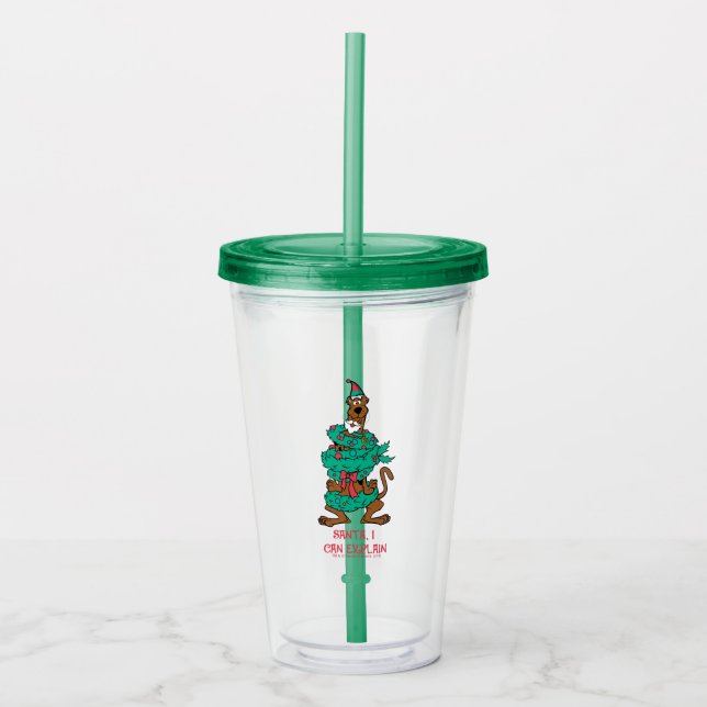 Vaso Acrílico Scooby-Doo Wrapped In Wreaths (Anverso)