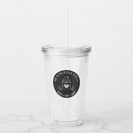 Vaso Acrílico Sé un Elfo de Rompecabezas — Botella de Agua / Taz