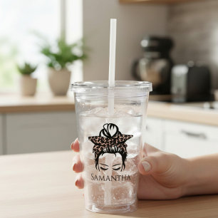 Vaso Acrílico Seguidor de Agua con Nombre
