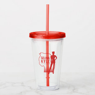 Vaso Acrílico Selina Kyle Catwoman Outline Logo