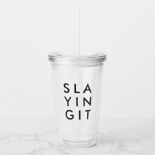 Vaso Acrílico Sembrando Moderna negrita Minimalista negrita