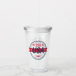 Vaso Acrílico Semicincoentenario de EE. UU. 250 aniversario de A