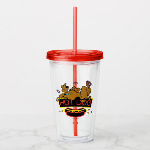 Vaso Acrílico Señal de neón del perrito caliente de Scooby-Doo