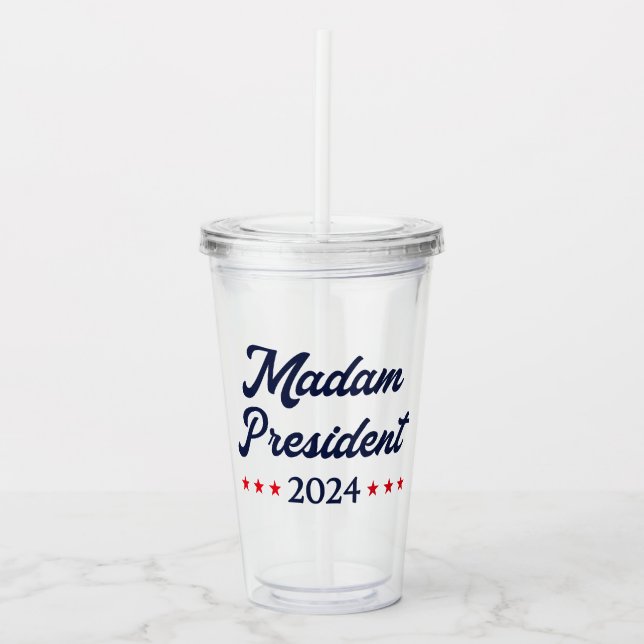 Vaso Acrílico Señora Presidenta 2024 I - Kamala Harris (Anverso)
