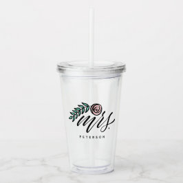 Vaso Acrílico Señora Your Name de Handlettered