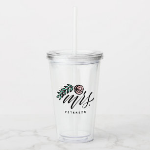 Vaso Acrílico Señora Your Name de Handlettered