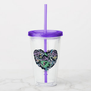 Vaso Acrílico Sésamo   Conde von Count Doodle Heart