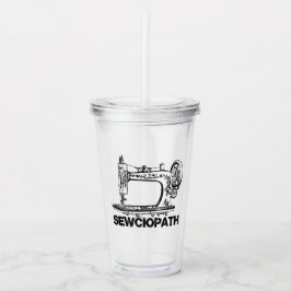 Vaso Acrílico Sewciopath Antique Sewing Machine Fun