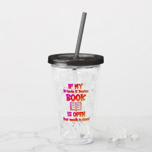Vaso Acrílico Si mi libro de Brenda K Davies está abierto