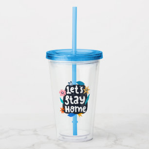 Vaso Acrílico Sigamos en casa floral