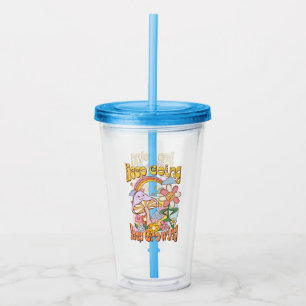Vaso Acrílico Sigue Yendo, Sigue Creciendo Musambre y floral