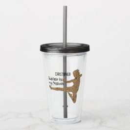 Vaso Acrílico Silhouette de arte marcial de Karate personalizada