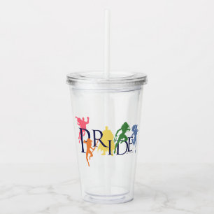 Vaso Acrílico Siluetas de personajes del Orgullo de la Liga de l