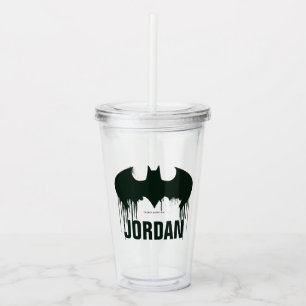 Vaso Acrílico Símbolo de Batman   Logo de Spraypaint