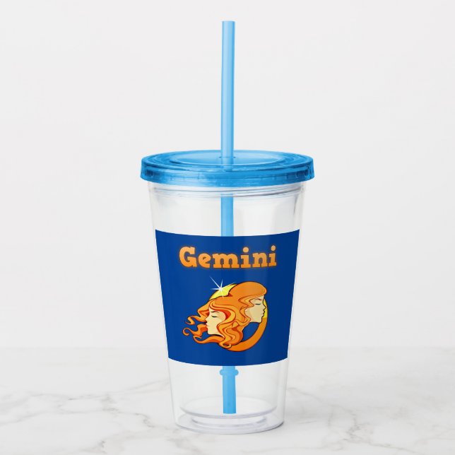 Vaso Acrílico Símbolo de Gemini  (Anverso)