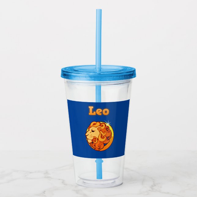 Vaso Acrílico Símbolo de Leo   (Anverso)