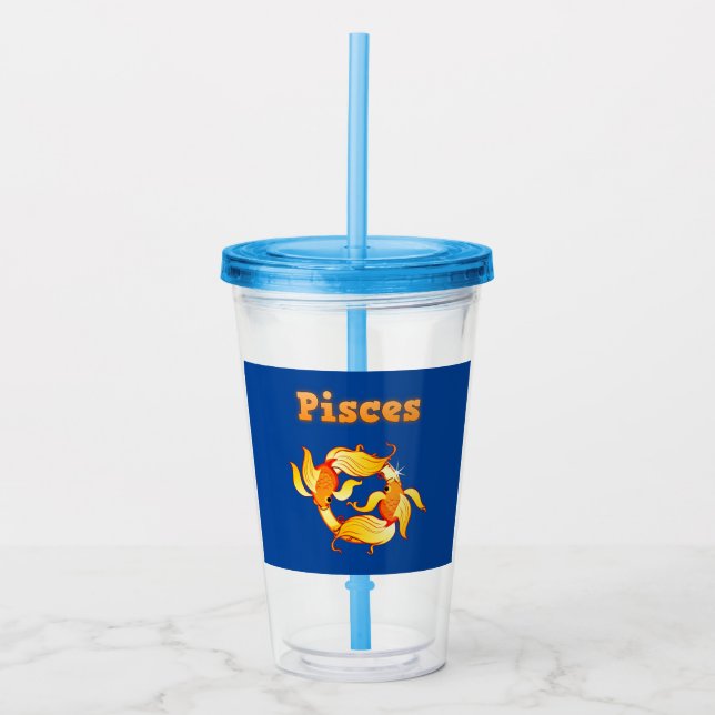 Vaso Acrílico Símbolo de Pisces  (Anverso)