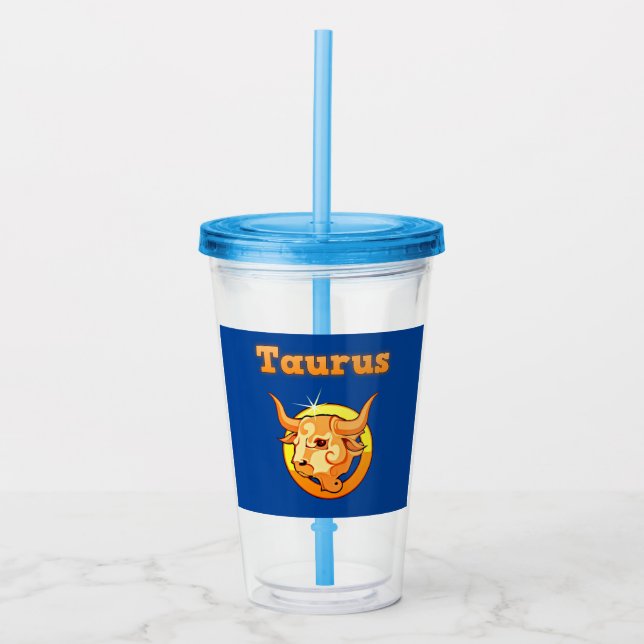 Vaso Acrílico Símbolo de Tauro     (Anverso)