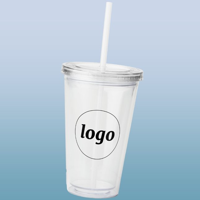 Vaso Acrílico Simple Logo Business Branding Promotional (Simple logo business branding promotional acrylic tumbler)