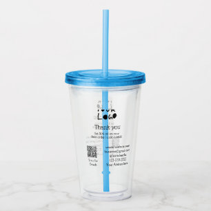 Vaso Acrílico simple mínimo añadir el logotipo/diseño aquí texto