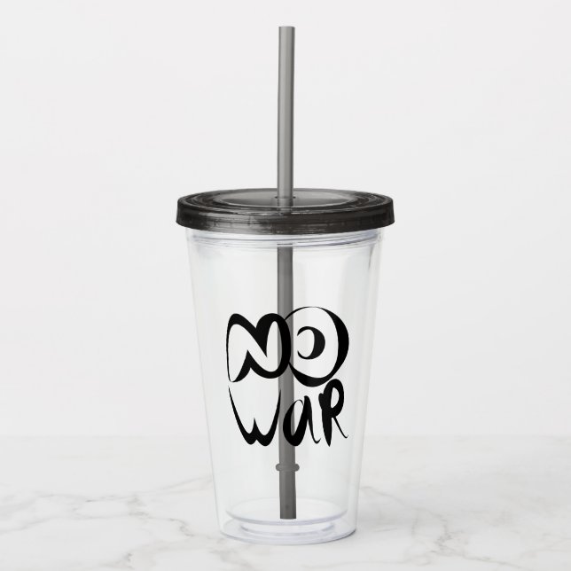 Vaso Acrílico Sin guerra (Anverso)