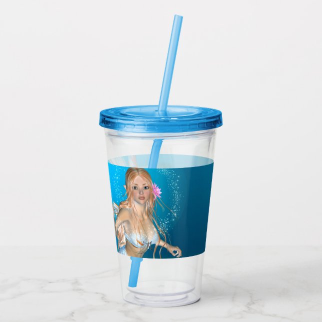 Vaso Acrílico Sirena Encantadora (Reverso)