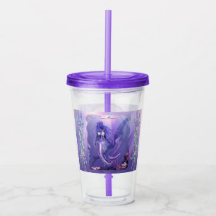 Vaso Acrílico Sirena morada
