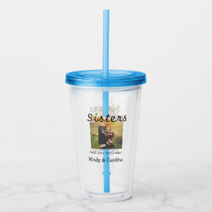 Vaso Acrílico Sisters bestis BFF añadir familia de nombres de fo