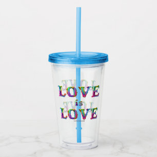 Vaso Acrílico SlipperyJoe el amor es amor goteante dinámico derr