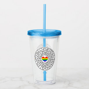 Vaso Acrílico SlipperyJoe el labyri labyri del rompecabezas de l