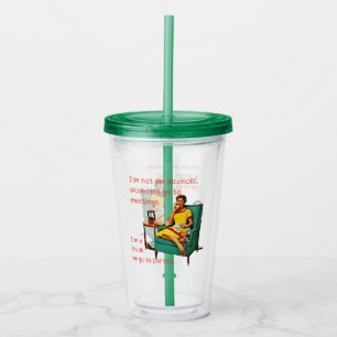 Vaso Acrílico SlipperyJoe socializando a la mujer de la cosecha