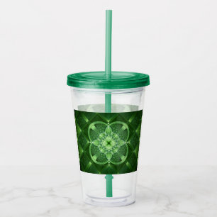 Vaso Acrílico SlipperyJoe's Día de San Patricio brilla trébol de