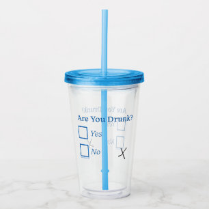 Vaso Acrílico SlipperyJoe's estás borracho humorístico ligeramen