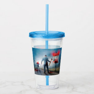 Vaso Acrílico SlipperyJoe's feliz Halloween ojos brillantes zomb
