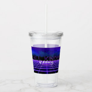 Vaso Acrílico SlipperyJoe's todo tipo de negrita de texto 3D ret