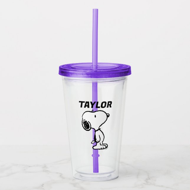 Vaso Acrílico Snoopy Classic Comics Pattern (Anverso)