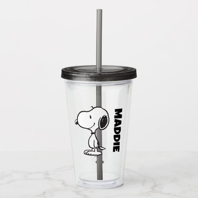 Vaso Acrílico Snoopy Smile Giggle Laugh (Anverso)