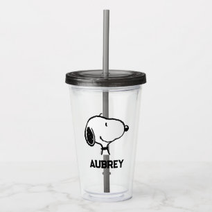 Vaso Acrílico Snoopy Smile Giggle Laugh   Añadir su nombre
