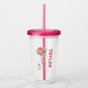 Vaso Acrílico Snoopy y los globos