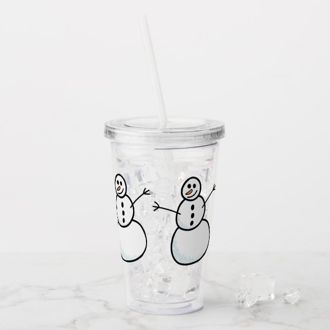 Vaso Acrílico Snowmen (Anverso (hielo))