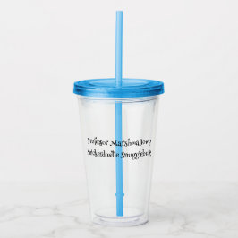 Vaso Acrílico SnuggleNames: Personalizado Tumbler con paja