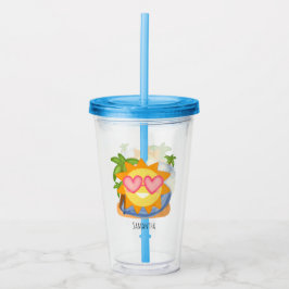 Vaso Acrílico Sol de vacaciones de verano relajante