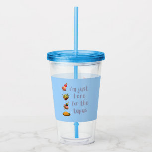 Vaso Acrílico Solo estoy aquí por la diversión de las tapas