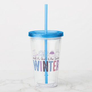 Vaso Acrílico Sólo un Chica que ama el diseño estacional de invi